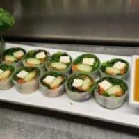 Fresh Roll · Romaine lettuce, organic tofu, carrots, cucumber, cilantro and wrapped in rice paper served ...