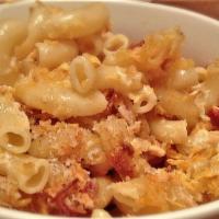 Oven Baked Bacon Mac N' Cheese · Bacon mac n' cheese oven baked fresh 4 styles of cheese.