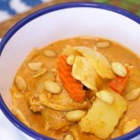 Massaman Curry · Avocado, onion, and potatoes. Spicy.