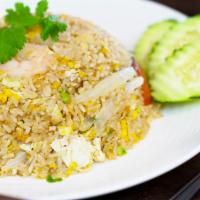 Combination Fried Rice · Most popular. Fried rice with shrimp, chicken, pork, beef, egg, tomato, green and white onio...