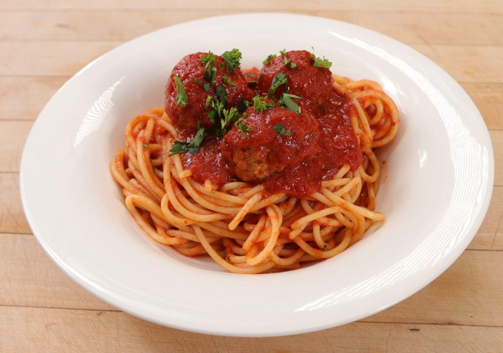 Pasta With Meatballs · Penne or linguini.