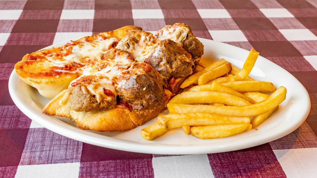 Meatball Sandwich · Served with red sauce and cheese on house bread.