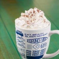 Mexican Mocha · espresso, mexican chocolate, steamed milk and whipped cream