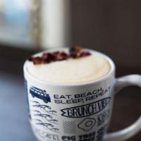 Rose Latte · espresso, housemade rose syrup, steamed milk and dried rose petals