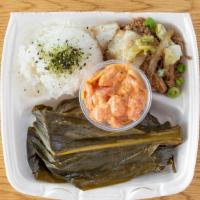 Kama'Aiana Plate · Kalua, lau lau and poke. Served with rice and choice of poke.
Hawaiian Cali is only made wit...