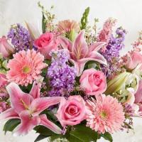 Always On My Mind · Wanna show appreciation to your significant other? This arrangement of pink and purple flowe...