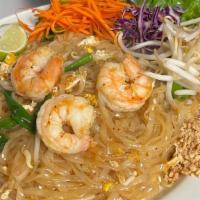 Pad Thai · Thin rice noodle stir-fried with egg, bean sprouts and green onions with Pad Thai sauce.