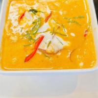 Panang Curry Lunch Special · Panang paste, bell pepper and kaffir lime leaves.