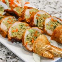 Stuffed Wing Lunch Special · Whole wing deboned & stuffed with ground chicken, noodle, cabbage, carrot & holy basil, serv...