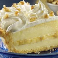 Banana Cream Pie · This slice of gold is filled with fresh bananas folded into sweet vanilla cream, topped with...