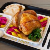 Whole Chicken · Served with traditional garlic spread, pickles, fresh pita