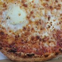 Four Cheese Pizza · Mozzarella cheese, Parmesan cheese, Goat cheese, Ricotta cheese