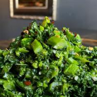 Broccoli Rabe · Gluten free. Garlic, chili flake, flakey sea salt.