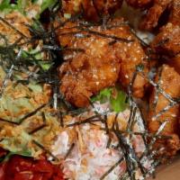 6 Wings 'N'  More · Served with Rice and Organic Super Green with 3 toppings. Deep Frying with Heathiest Sunflow...