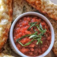 Garlic Cheesy Bread · Garlic Butter, Herbs and Spices, Mozzarella Cheese on Toasted Ciabatta.  Served With Fresh M...