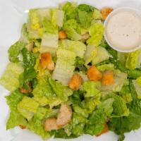 Caesar Salad · Romaine lettuce, Parmesan cheese, croutons, Caesar dressing.