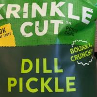 Kettle Chips-Dill Pickle  · Super Crunchy, and these go great with the American Sandwich.
Size: 5oz
