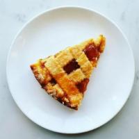 Apricot Pie · Homemade. 
Served by slice.