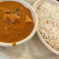 Chicken Chettinad · Authentic deviled chicken cooked in black pepper and smooth coconut gravy.