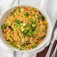 Veg Fried Rice · Vegetarian. Indo-chinese style cooked rice stir-fried in a wok with veggies and mild flavorf...