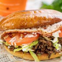Torta · The Mexican sandwich. Freshly baked Telera roll grilled to crunchy perfection, jack cheese s...