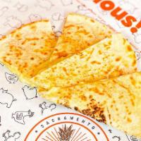 Cheese Quesadilla · Enjoy a Chando’s perfectly crisp giant flour tortilla with melted cheese inside.