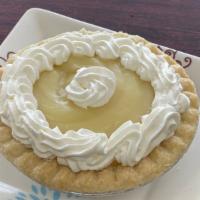 Lemon Cream Pie · Tart shell/ Lemon Curd/ Whipping cream