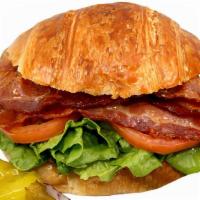 Blt Sandwich On A Baguette · Bacon, lettuce, and tomato.