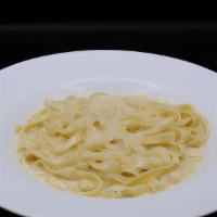 Fettuccine Alfredo · fettuccine pasta, cream, butter and parmigiano-Romano