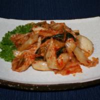 Kimchi · Korean style spicy nappa cabbage.