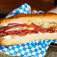 Turkey Hoagie · Sliced turkey, tomato, red onion, lettuce, mayo, cheese, hoagie roll.