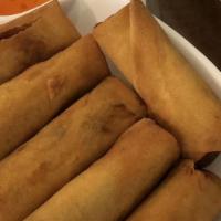 Veggie Egg Rolls (5) · Fried egg rolls of cabbage, carrot, vermicelli, and cloud ear fungus served with sweet chili...