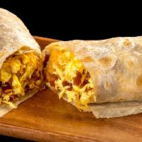 Bacon Burrito · Bacon, eggs & cheese.

*Consuming raw eggs, undercooked meat or seafood may increase your ri...