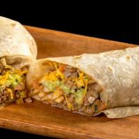 California Burrito · Carne asada, pico de gallo, french fries, guacamole, cheese