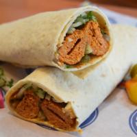 All Beef Lule Wrap · 8 oz. of 100% certified Angus Beef (ground), house mix, wrapped in all-natural lavash bread.