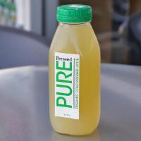 Organic Cleanse Juice · Lemon, Granny Smith Apple, Ginger, Water and Cayenne Pepper