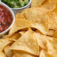 Chips & Salsa · Our homemade chips served with freshly made in-house salsa for a great start to your night.