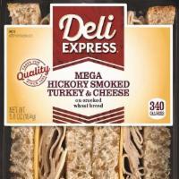 Deli Express Mega Hickory Smoked Turkey & Cheese · 