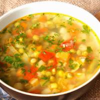 Vegetable Soup · Assorted vegetables in a light house broth.