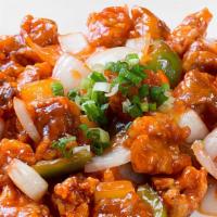 Sweet & Sour Chicken · Crispy breaded white meat chicken with bell pepper, onion, carrots, and diced pineapple glaz...