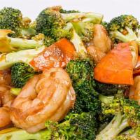 Shrimp Chop Suey · Shrimp with Napa cabbage, broccoli, zucchini, carrots, mushroom, water chestnuts, baby corn,...