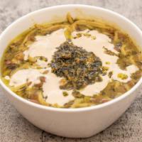 #12 Ash Reshteh (Persian Greens, Bean And Noodle Soup) · Main ingredients: Herbs, beans, lentil, noodles and turmeric.