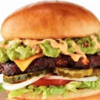 California Burger · Our special house cheeseburger with lettuce, tomato, avocado, and bacon.