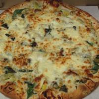 Spinach Artichoke Pizza - 16