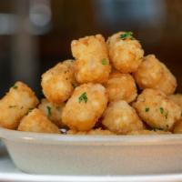 Salt & Vinegar Tater Tots · Garlic Parsley Aioli