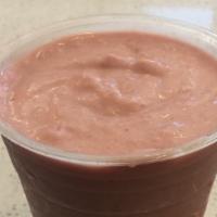 Pb & J · Strawberry, peanut butter, banana and almond milk.
