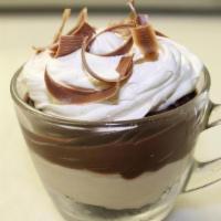 Chocolate Trifle · Layered with Oreo crumbles, chocolate mousse, whipped cream, & topped with 