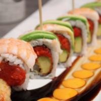 Spicy Tiger Shrimp Roll · In(Spicy Tuna, Shrimp Tempura) - Out(Shrimp, Avocado, Eel Sauce, Spicy Mayo)