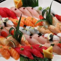Party A · Assorted Sushi (40 Pcs.) - Tuna(5), Salmon(5). Yellowtail(5), Shrimp(5), Surf Clam(5), Albac...