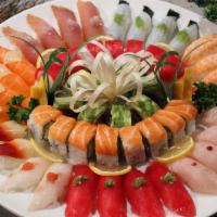 Party B · Assorted Sushi (30 Pcs) and Roll (24 Pcs) -Roll - (Mickey, D.D, Tuna Dragon) - Sushi- Tuna(4...